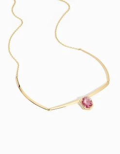 N.82 · Collaret D'or Groc I Safir Rosa