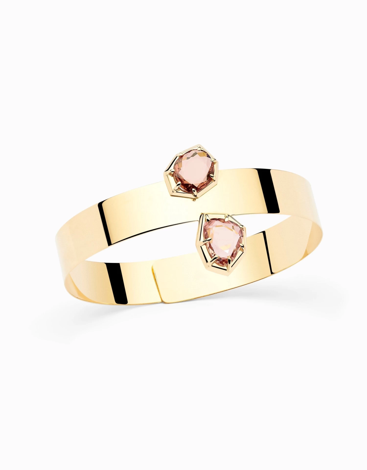 N.31 路 Polsera D'or R铆gida Amb Dos Granats Malay - Image 4